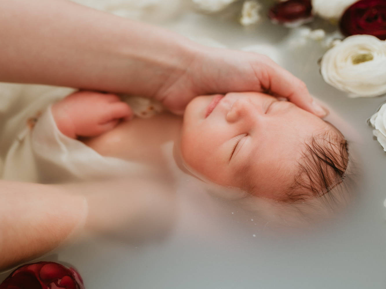 Bain de lait naissance bébé Montpellier